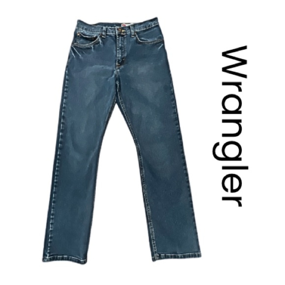 Wrangler Straight Fit Dark Wash Casual Mens Jeans Size 28x28.5 GUC!